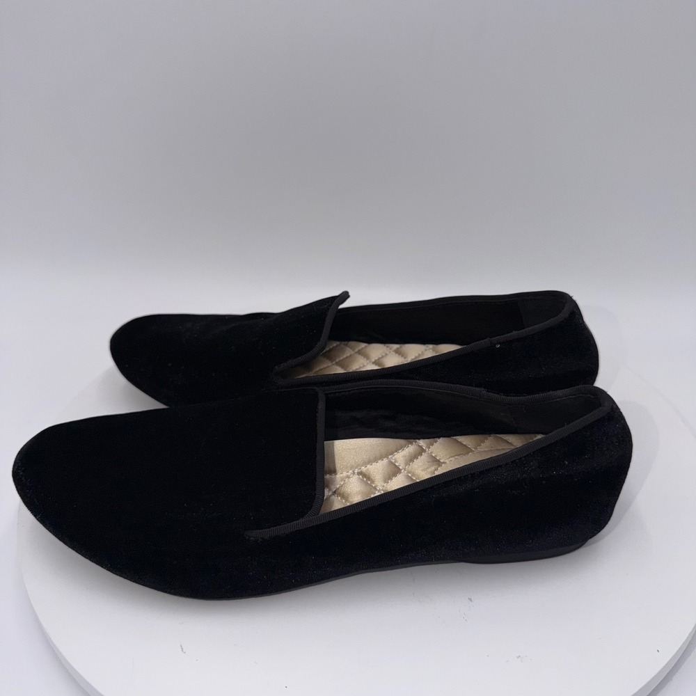 Birdies Starling Black Velvet Loafers Slippers Flats Size 7.5